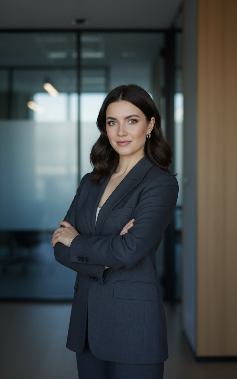 Результат обработки фото нейросетью в стиле бизнес портрет